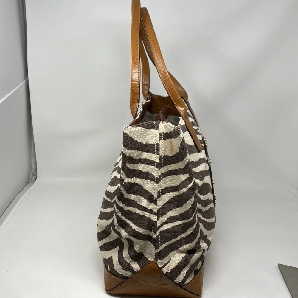 Michael Kors Sutter Canvas Animal Print Tote NEW NWT - Picture 7 of 16